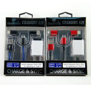 #C.TK-303-Wall, 3 in 1 Charging Kit with Gift box