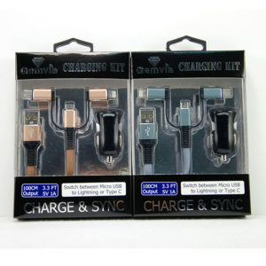 #C.TK-304-Car, 3 in 1 Charging Kit with Gift box