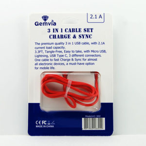 #C-302, 3 in 1 Cable