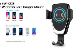 SKU: #W-CC01, Fast Wireless Car Charger Mount